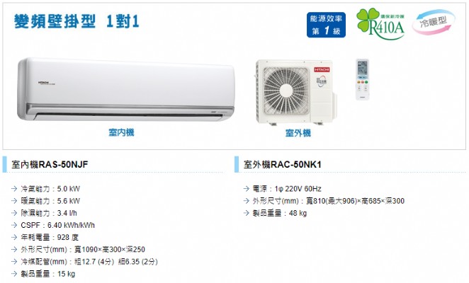 RAS-50NJF/RAC-50NK